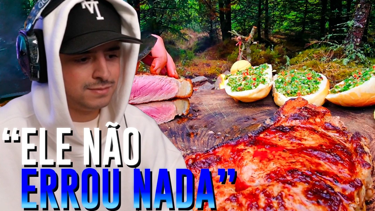 CORINGA REAGINDO | CARNE NA PEDRA COM CHIMICHURRI E QUEIJO DERRETIDO