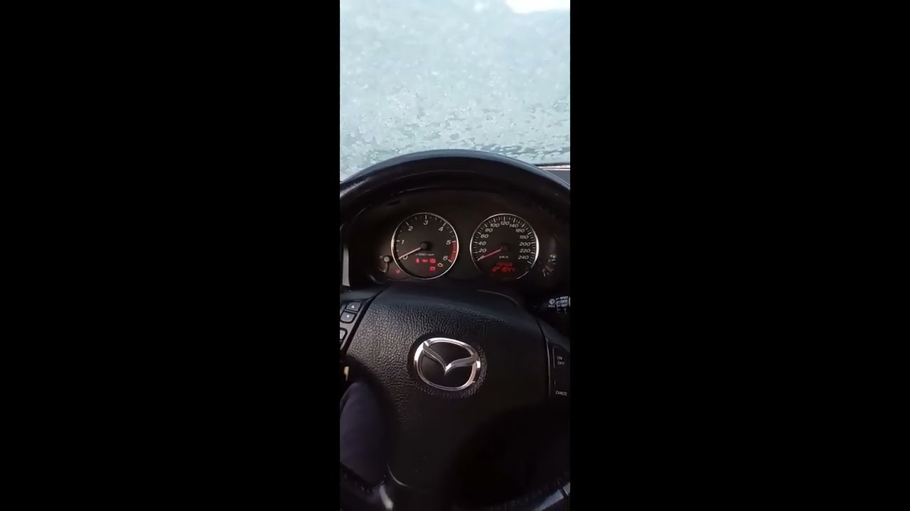 Frosty start of Mazda 6 diesel #shorts #cold #mazda #frost