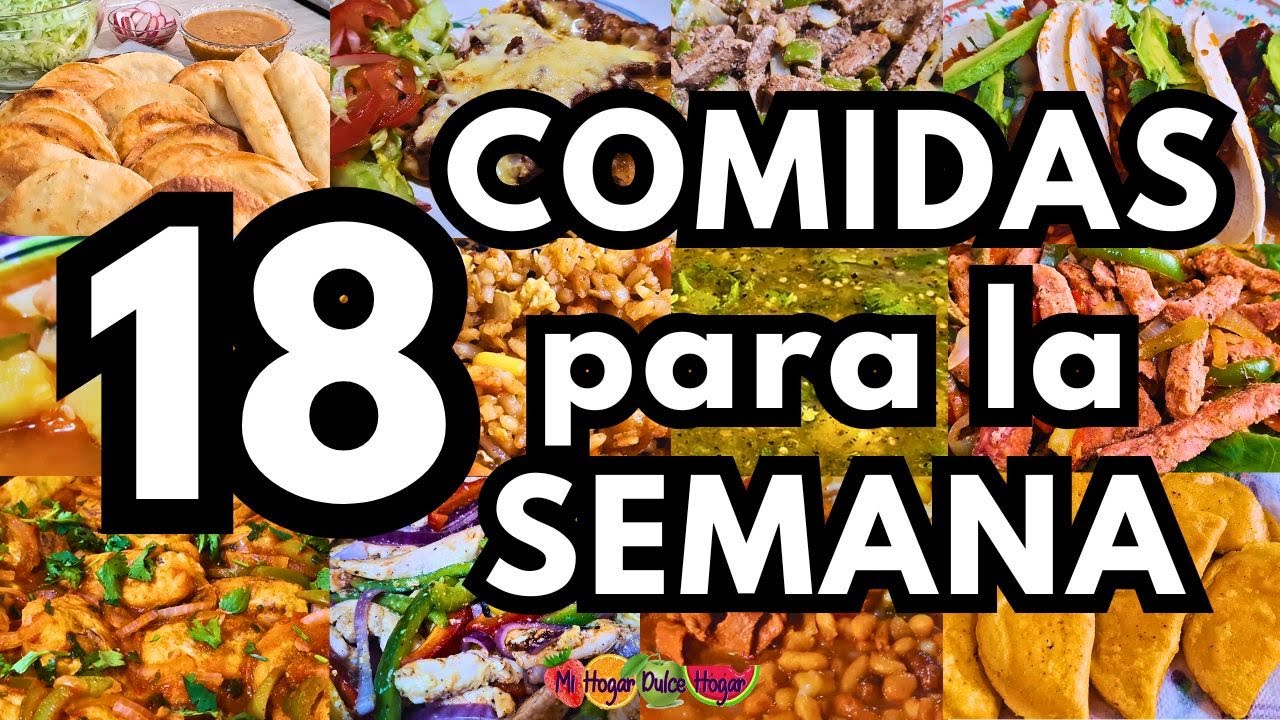 🍽️ 18 COMIDAS FÁCILES para TODA la SEMANA 😍 #mihogardulcehogar #comidasfaciles