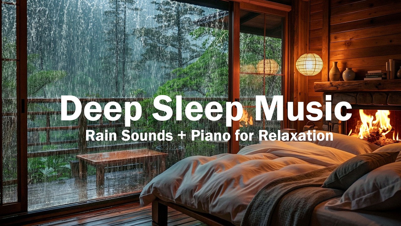 Relaxing Sleep Music – Relaxing Piano Music & Rain Sounds at the Cozy Cabin – Drift into Deep Sleep
