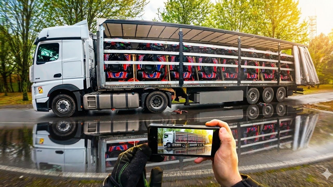 REAL TRUCK DRIVER POV 🚛 Securing Go-Karts with Ratchet Straps ASMR 4K 