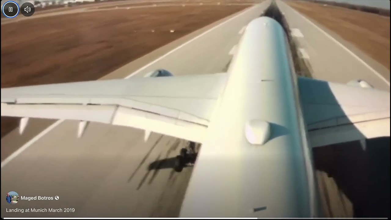 We were on board Air Canada landing at Munich 2019