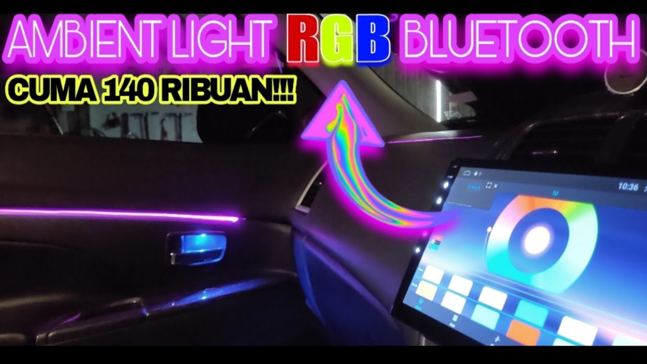 PASANG AMBIENT LIGHT‼️INTERIOR MOBIL RGB⁉️@sukaunboxing #mitsubishioutlander