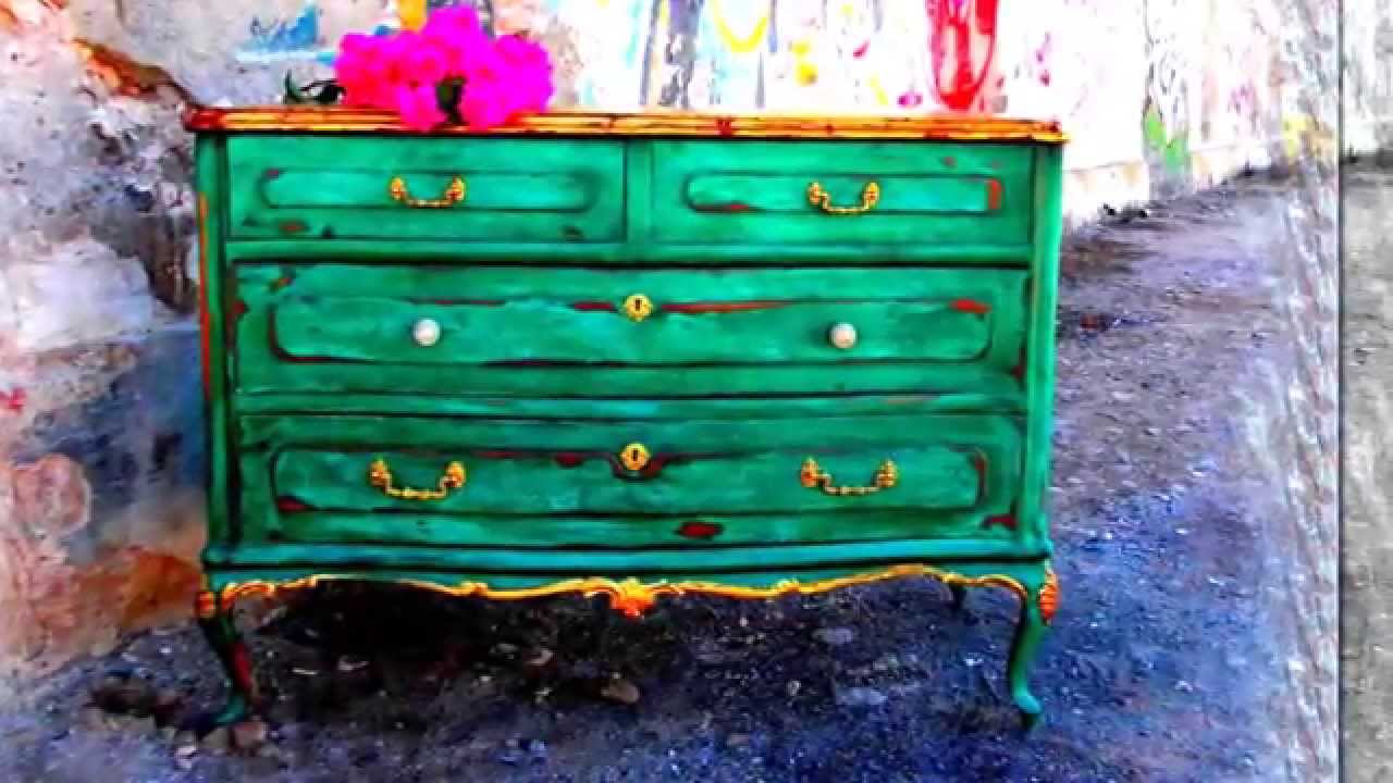 C&oacute;moda vintage estilo Luis XV   /   Vintage chest of drawers Louis XV style