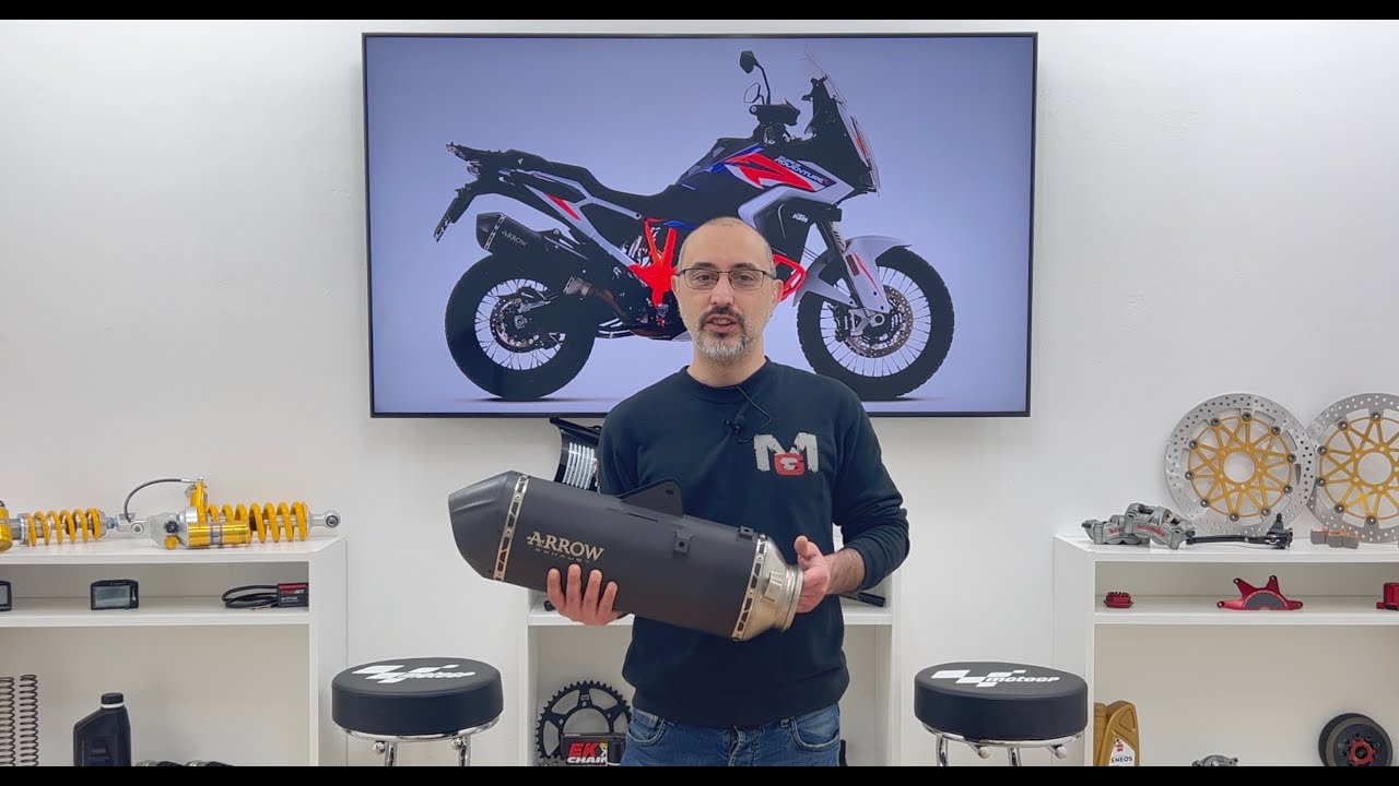 EXHAUST MUFFLER ARROW SONORA BLACK TITANIUM FOR KTM SUPER AVENTURE S/R 2021 / 2024 EURO4 EURO5
