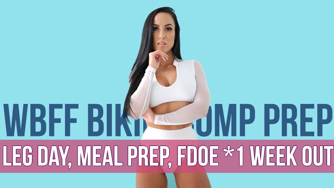 Leg Day + Meal Prep + Full Day of Eating *1 WEEK OUT!