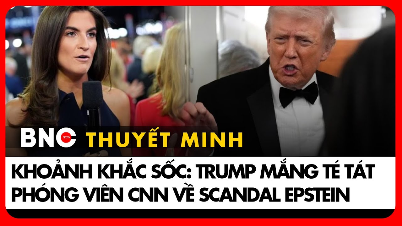 Thuyết minh: Trump nổi giận công kích phóng viên CNN Kaitlan Collins khi nhắc đến nạn nhân Epstein