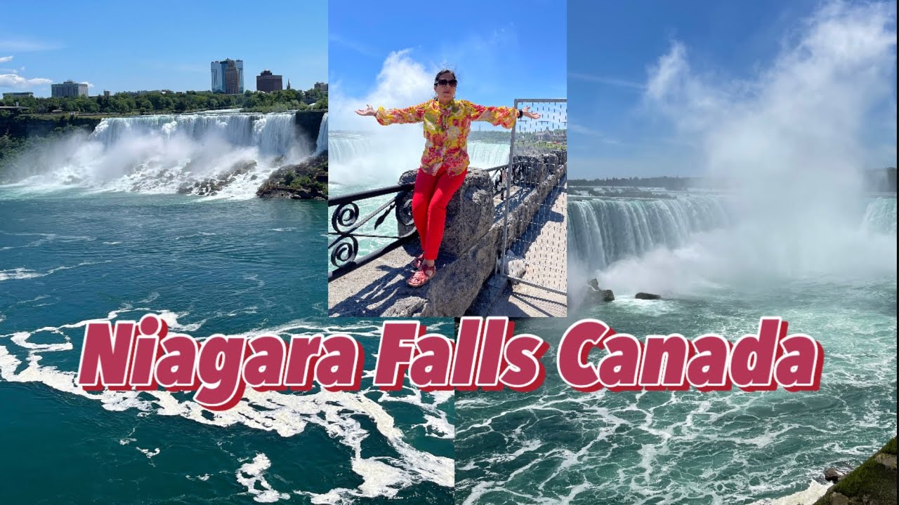 Niagara Falls Views from Canada | Ontario Canada | Rainbow Bridge Border Crossing USA to Canada