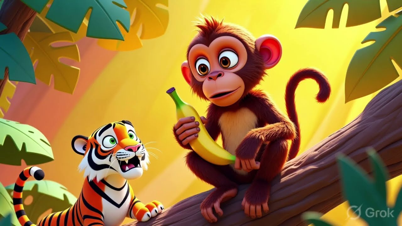 “जब चालाक बंदर ने भालू को बेवकूफ बनाया! | The Clever Monkey Trick Story 🐒😲”