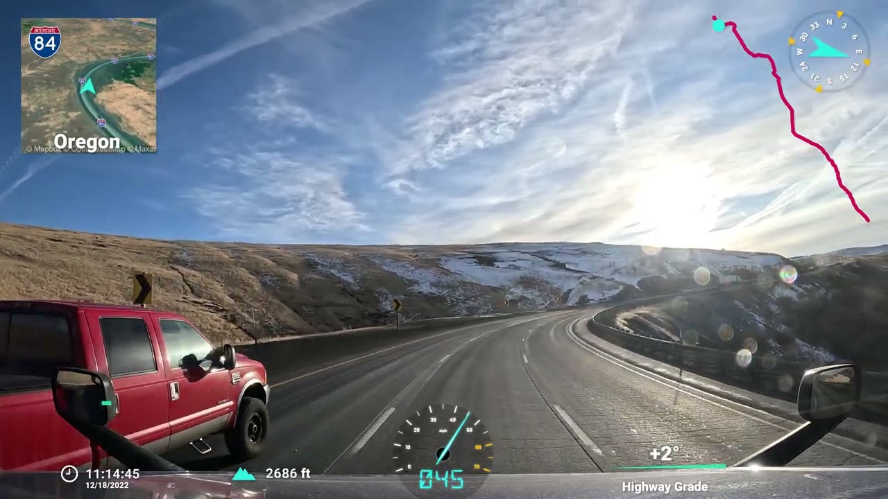 BigRigTravels 4K | Pendleton to Ontario, OR via Cabbage Hill Recorded 12/18/22