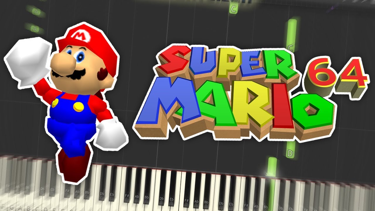 Super Mario 64 - Staff Roll Theme Piano Tutorial Synthesia