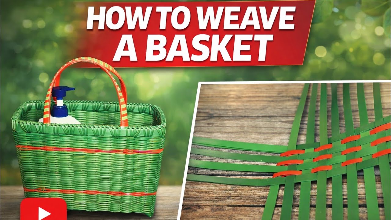 Amazing Plastic Basket Making at Home | Easy Hand Basket DIY Idea