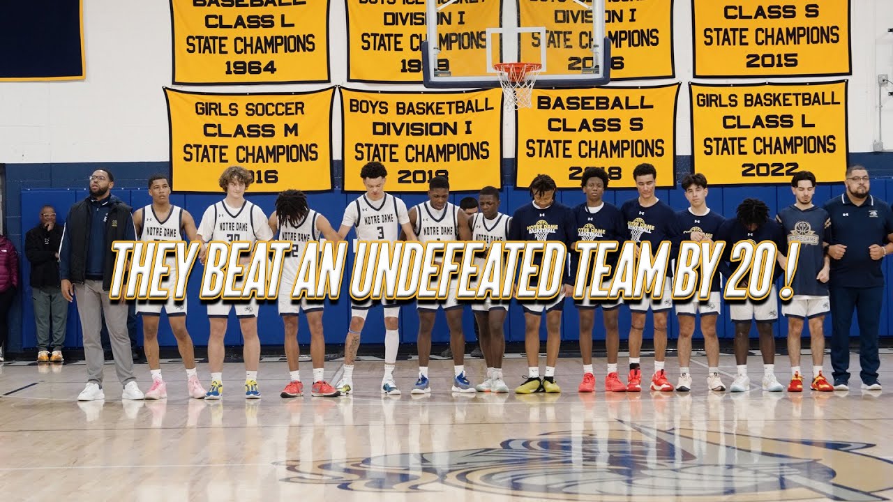 NOTRE DAME FAIRFIELD KNOCK OFF AN UNDEFEATED KOLBE CATHEDRAL SQUAD BY 20 IN FRONT OF A SOLD OUT GYM