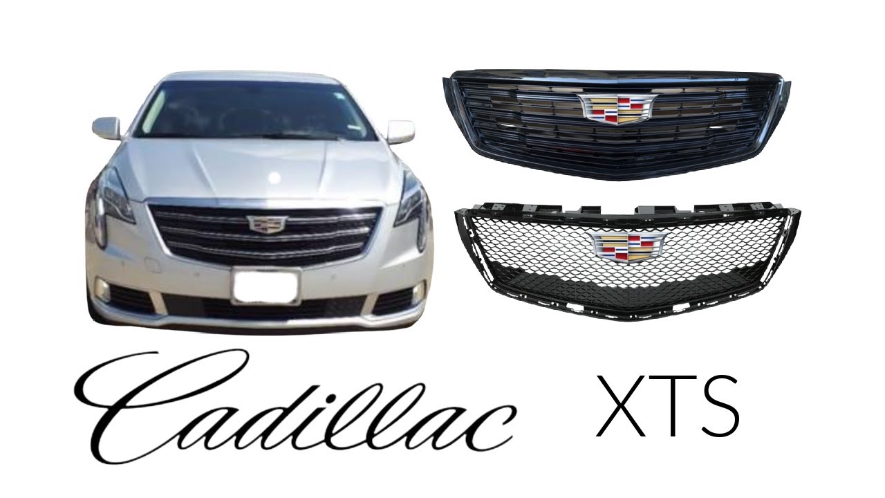 How to change Cadillac XTS Front Bumper Radiator black Mesh Grill Grilles| Cadillac XTS Grill Swap