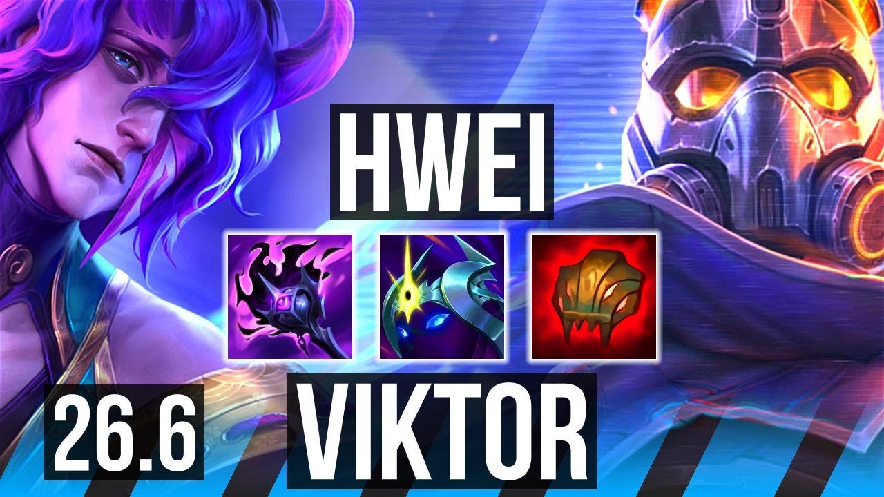 HWEI vs VIKTOR (MID) | Good KDA: 11/1/8 | KR Master | 26.6