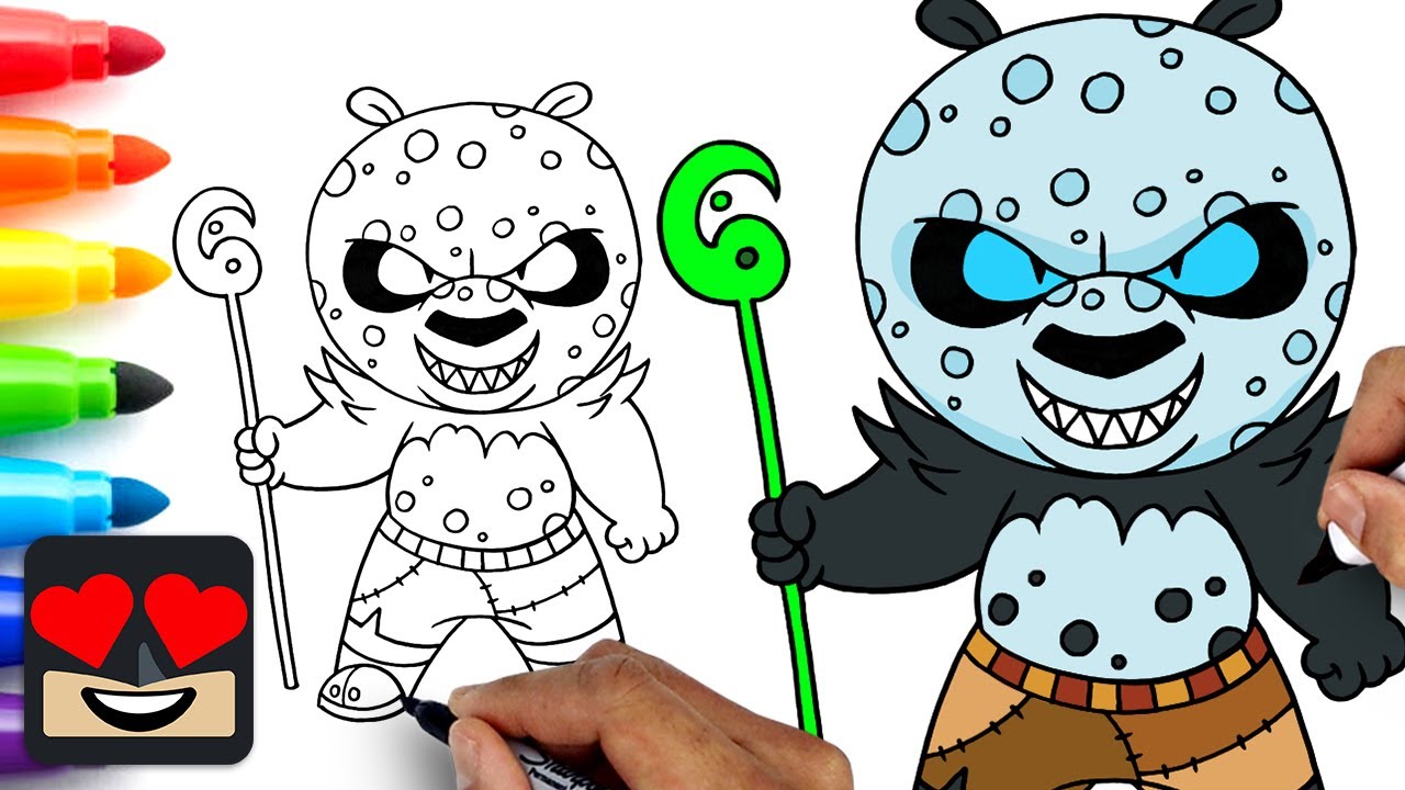 How To Draw Giant Chameleon Po | Kung Fu Panda 4