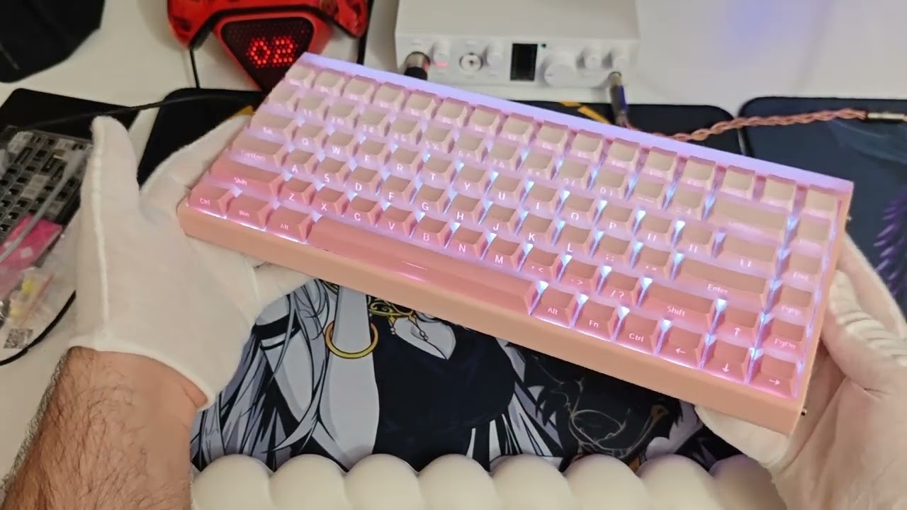 AULA HERO 84 HE - Розовая Магнитная Клавиатура - ASMR SOUND TEST + Unboxing