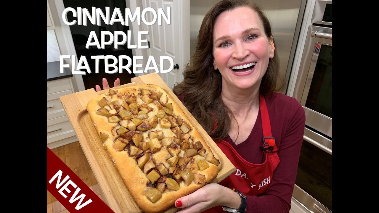 Easy as apple pie! Cinnamon Apple Flatbread. Just like a sweet, apple pizza. Yum!