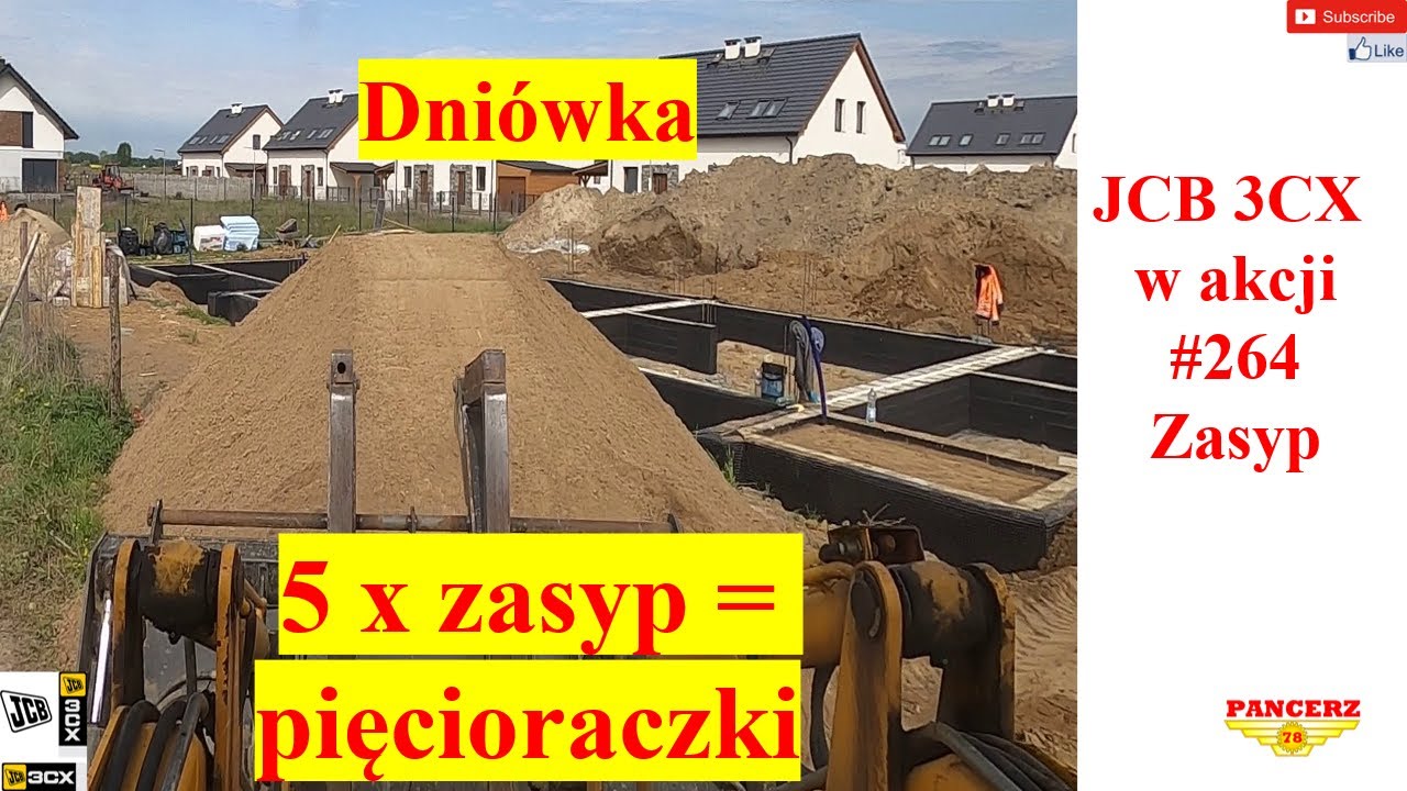 JCB 3CX w akcji # 264 Zasyp na 5-cio raczkach