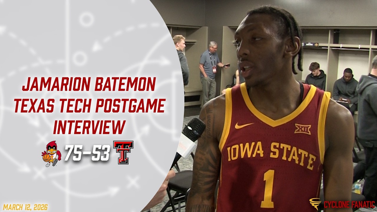 Индивидуальный разговор с Джамарионом Батемоном после победы над командой Texas Tech.