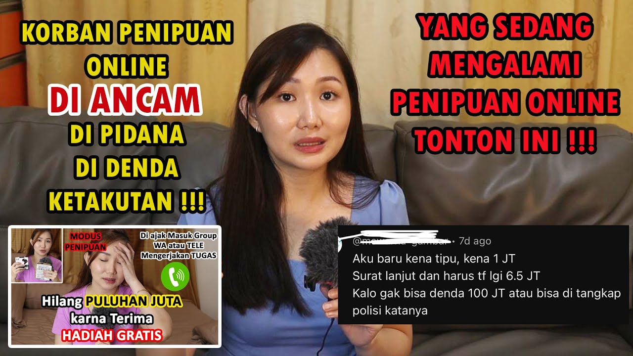 KORBAN Penipuan Online nonton Ini - Korban di Ancam Denda dan Pidana sampai Ketakutan!