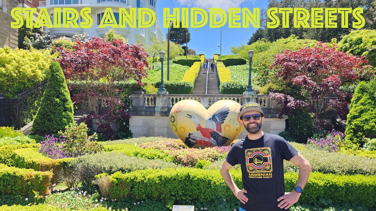 San Francisco stairs and hidden streets. Лестницы и скрытые улицы Сан-Франциско.