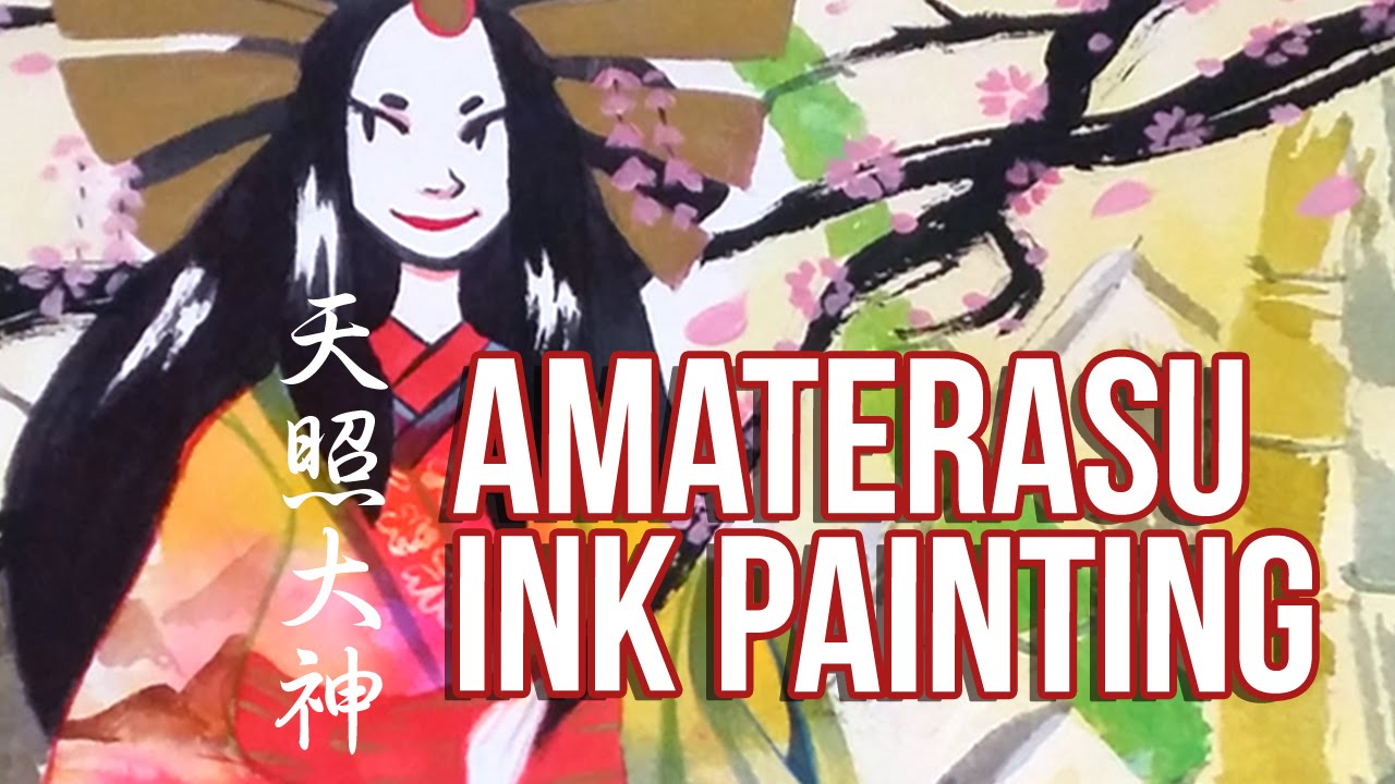 Amaterasu Ink Painting - Youtube Artists Collective
