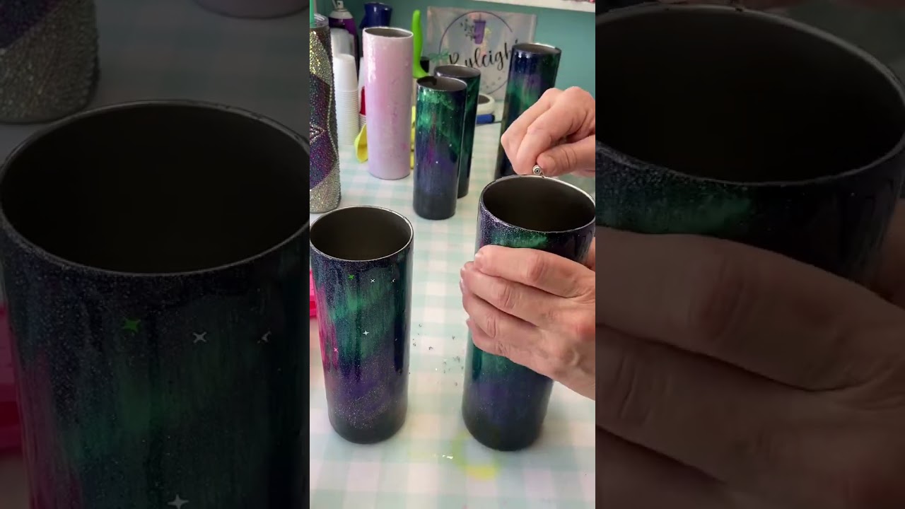 Northern lights tumbler tutorial