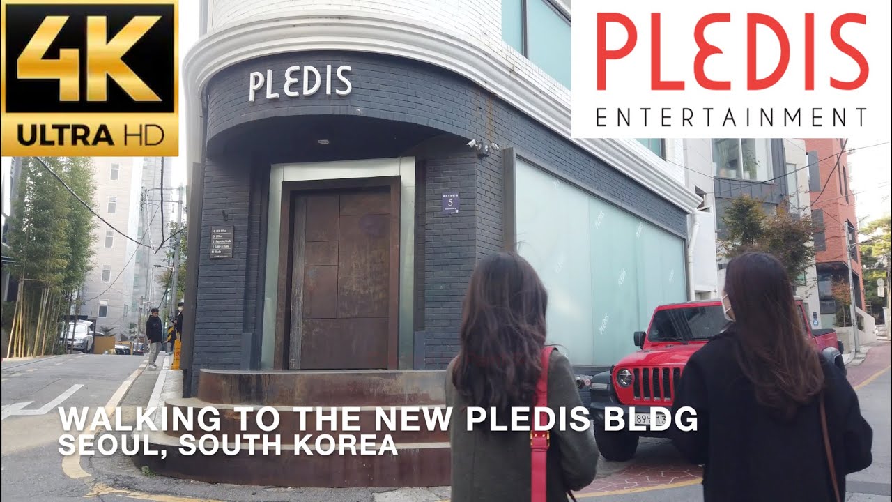 [4K] Walking to New Pledis Entertainment Building (home to NU'EST and Seventeen) from their old one!