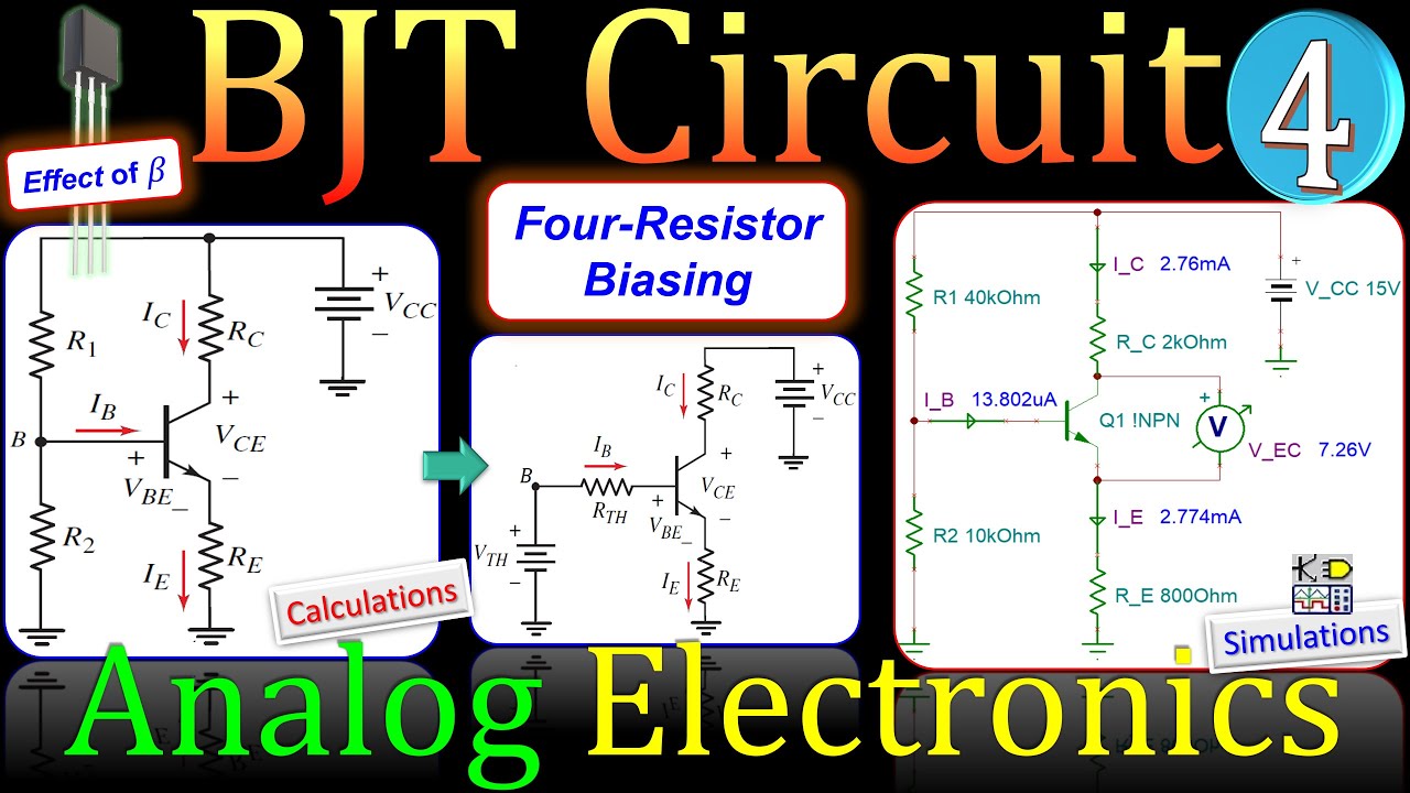 Bipolar Junction Transistor (BJT) Circuit 🌟 Four-Resistor Bias Stable Circuit 💡 Example 4
