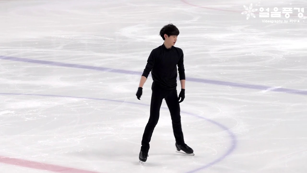 SUNGHOON PARK 박성훈,한별중3 @ 2018년 피겨 종합선수권 공식연습 2일차 남자시니어 FS