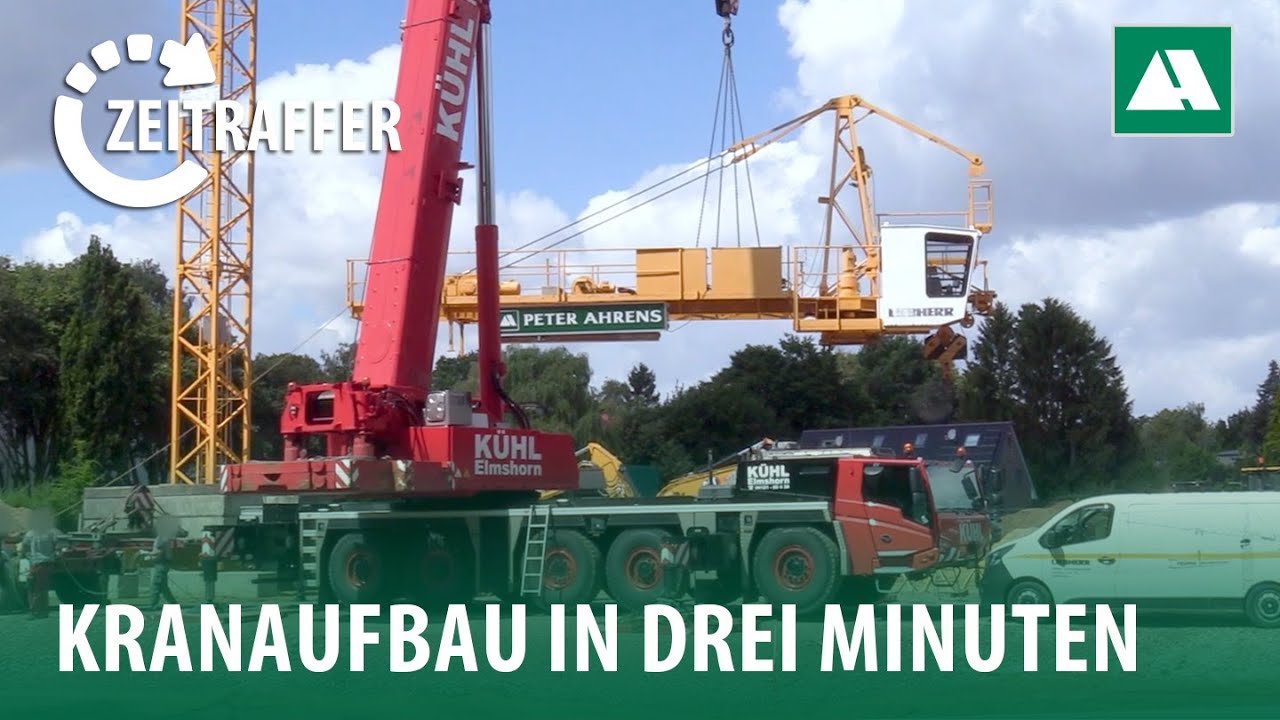 Kranaufbau im Zeitraffer I Baustelle Hamburg-Billstedt