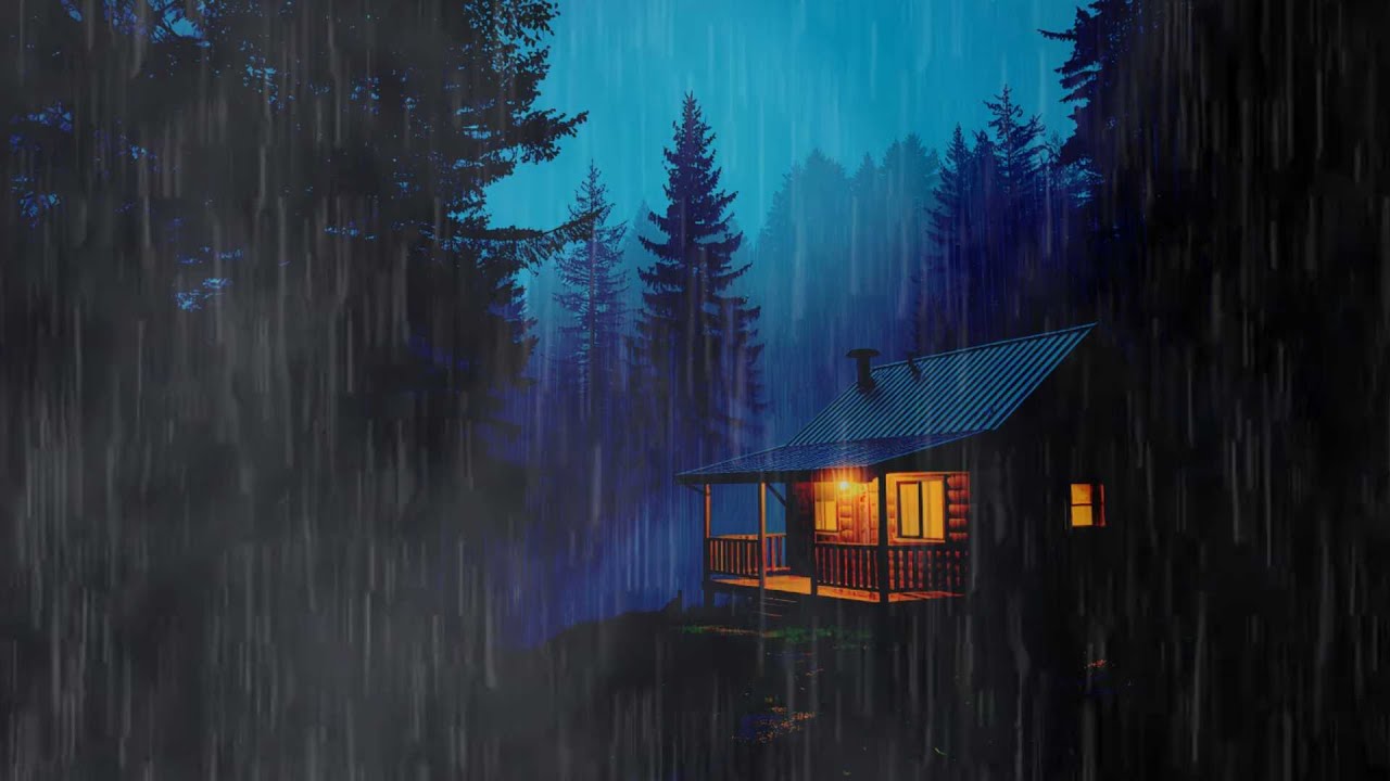 🌧️ Deep Rain Sounds at Cozy Forest Cabin | Sleep Instantly & Relax All Night