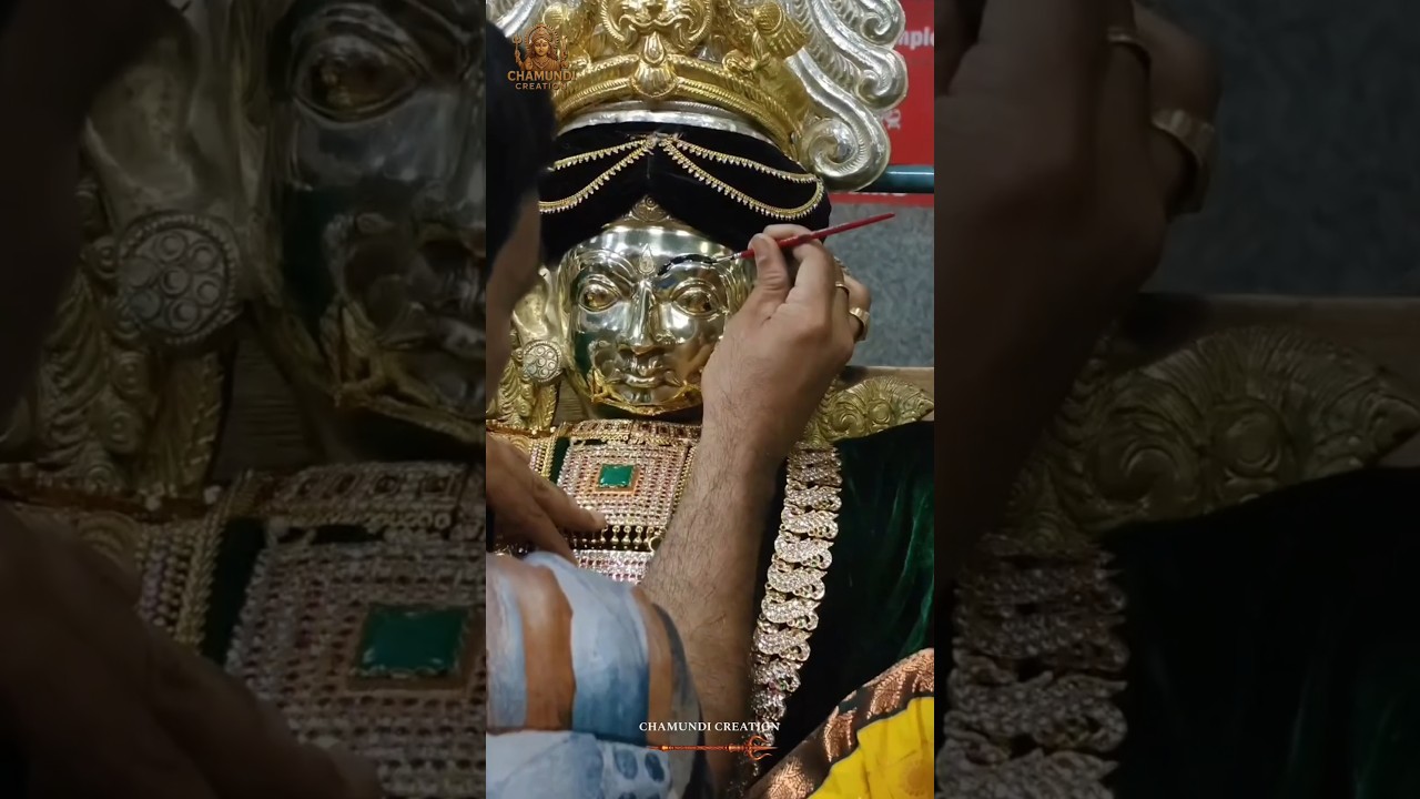Sri Annamma Devi Alankara 🙏❤️ #annammadevialnakara #annammatemple #annammautsava #annammameravanige