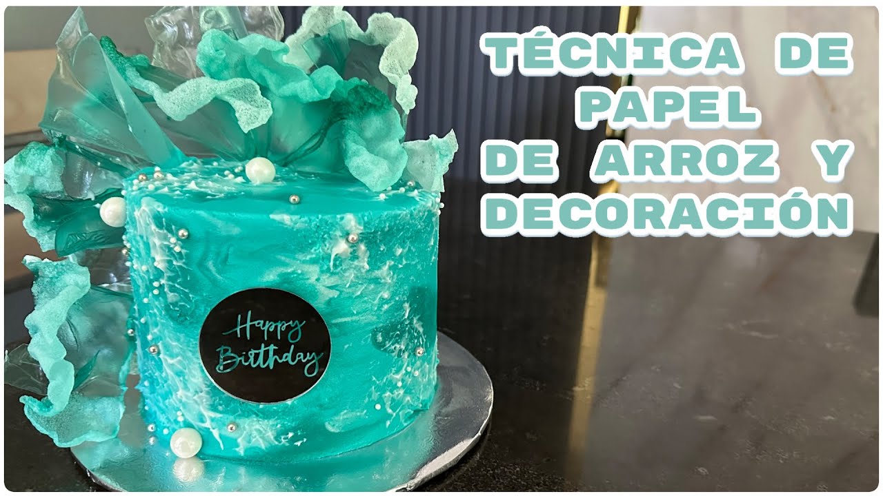 Técnica de Papel de Arroz y Decoración de Bizcocho