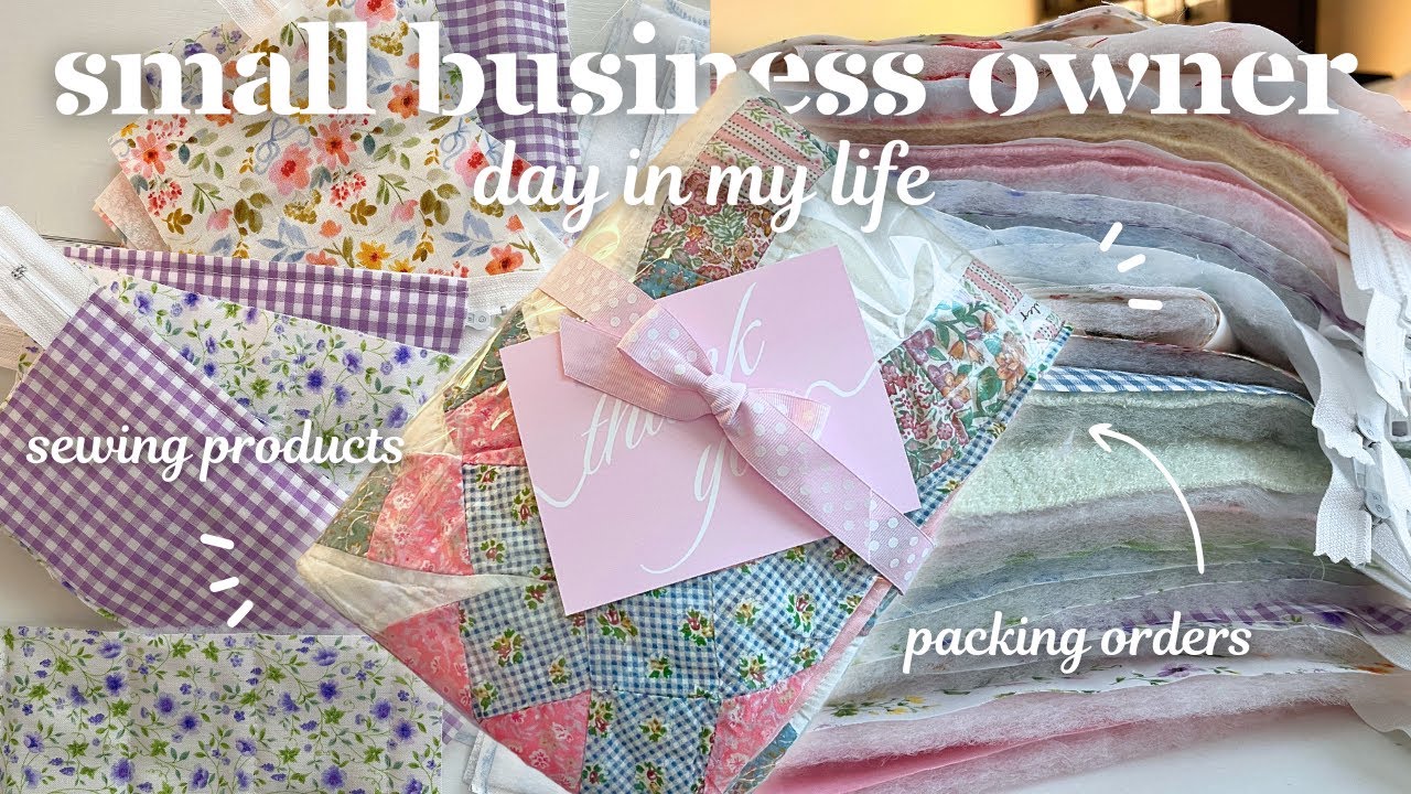 Full-time small business owner DIML!🎀🎧✨ sewing products, packing orders, launching a new collection