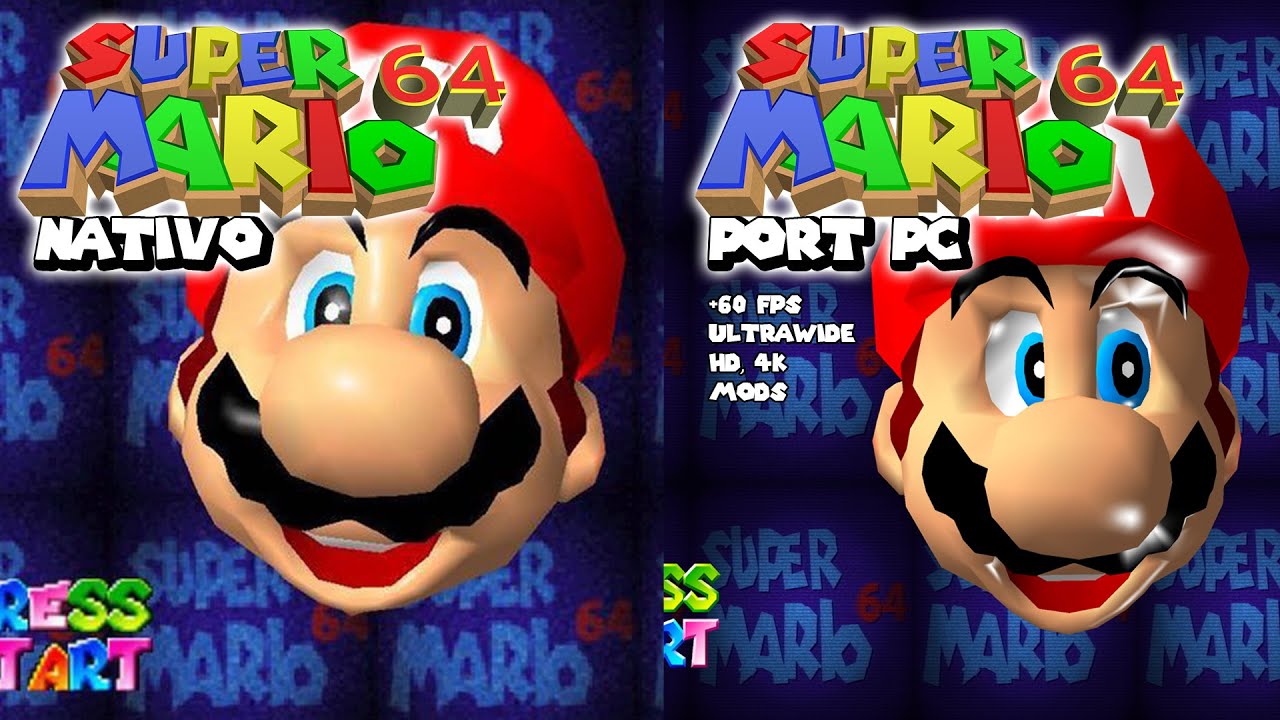 Port de Super Mario 64 en 4k con texturas en 4k 60fps