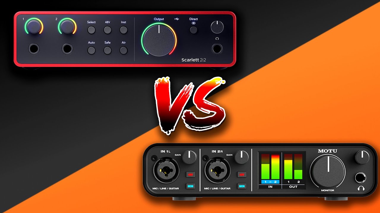 Focusrite Scarlett 2i2 4-го поколения против Motu M2