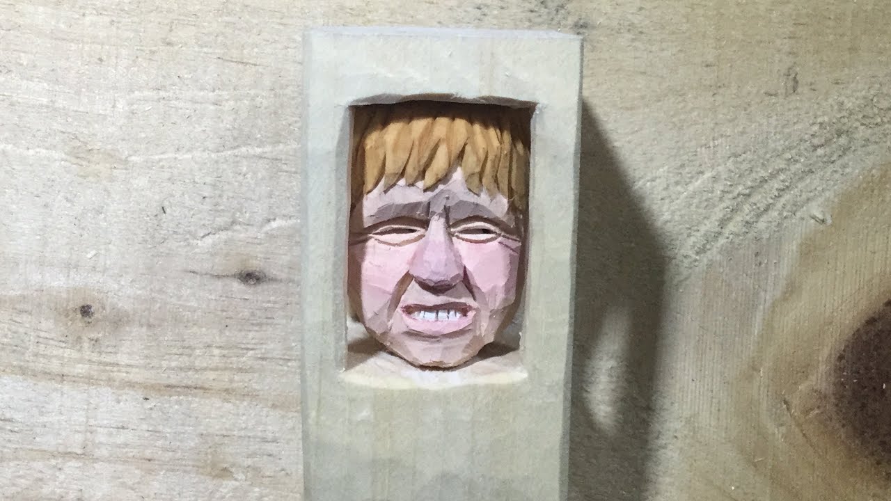 WHITTLING A HEAD IN A CAGE (Time Lapse)