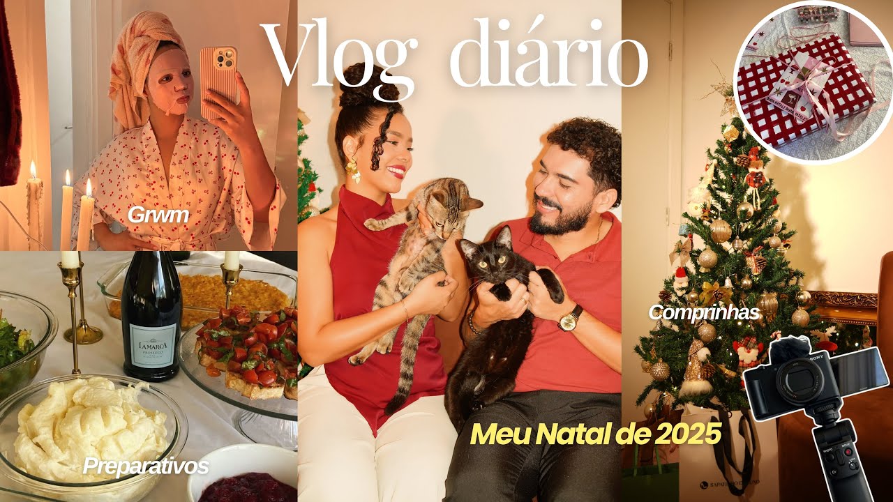 Vlog de Natal 🎄| preparativos para a ceia, shopping, arrume-se comigo e momentos em família 