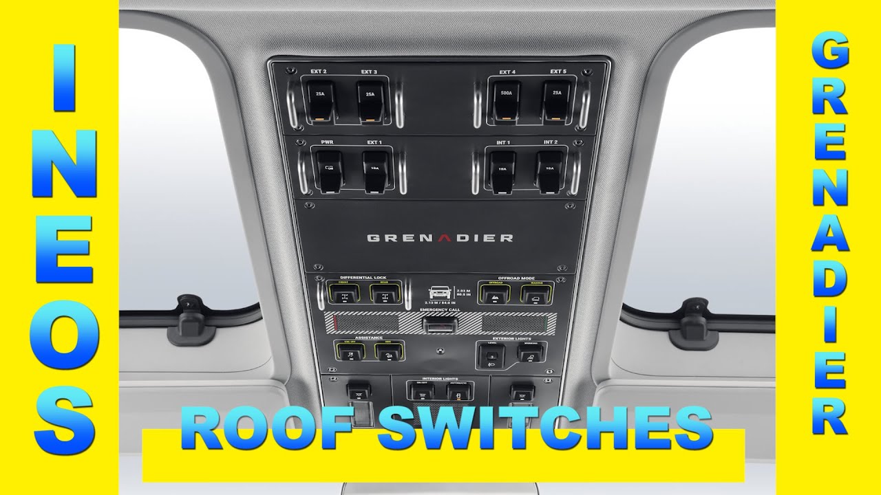 2022 Ineos Grenadier Roof swithes interior details
