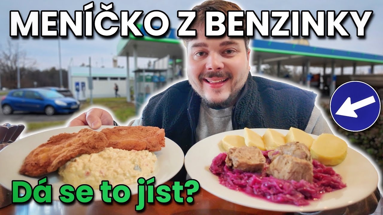 ČESKÁ KUCHYNĚ Z PUMPY!🚙JAKÝ BYL ŘÍZEK S BRAMBOROVÝM SALÁTEM A VRABEC SE ZELÍM?🤔OMV LUŽICE