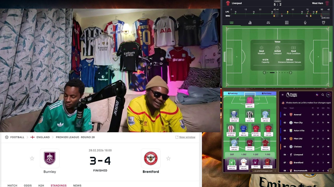 EPL: Liverpool VS West Ham | Watchalong Match Reactions| RW28
