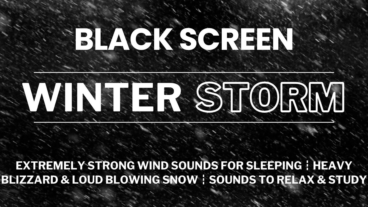Extremely Strong Wind Sounds for Sleeping┇Heavy Blizzard & Loud Blowing Snow┇Sounds to Relax & Study