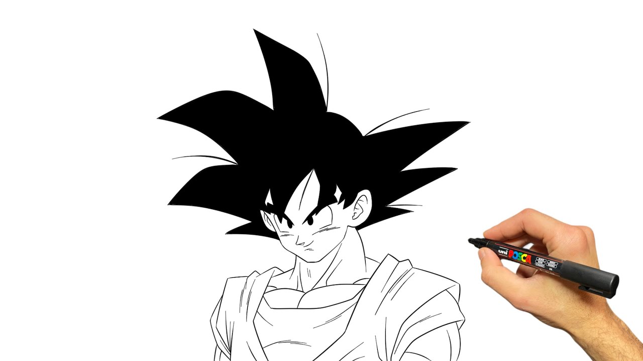 Drawing Goku Base Form | Step by Step Easy Tutorial