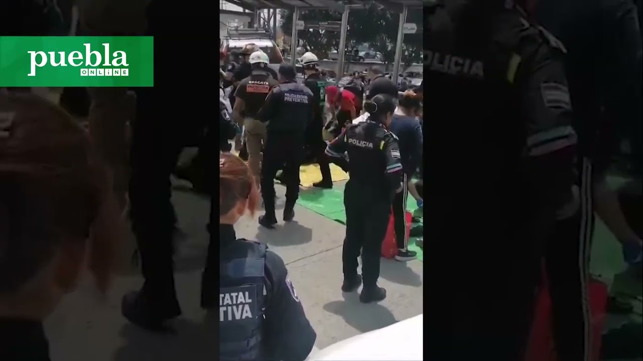 Camioneta arrolla a personas en paradero del mercado independencia en Puebla