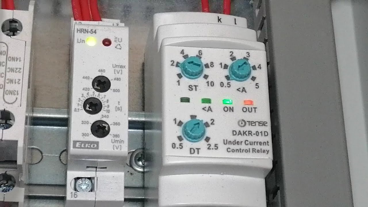 WHAT IS THE PROPER SETTING OF UNDER CURRENT CONTROL RELAY (DAKR-01D TENSE)
