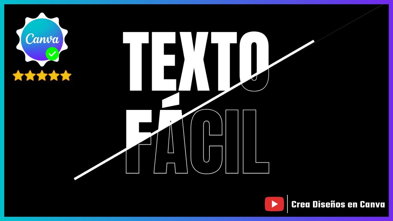 TUTORIAL  | Cómo CREAR TEXTO con EFECTO de CORTE SENCILLO en Canva |  Paso a Paso