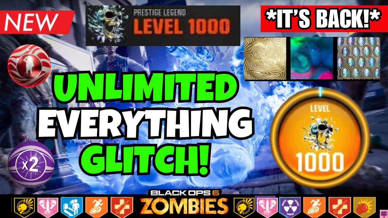 *NEW* EASY UNLIMITED XP GLITCH BO6! FAST GOBBLEGUMS & INSTANT GODMODE GLITCH (BO6 ZOMBIES GLITCH)