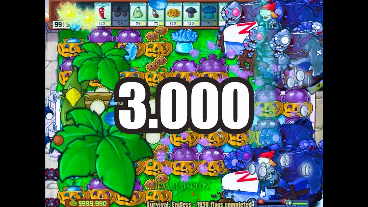 PVZ Survival Endless 3.000 flags